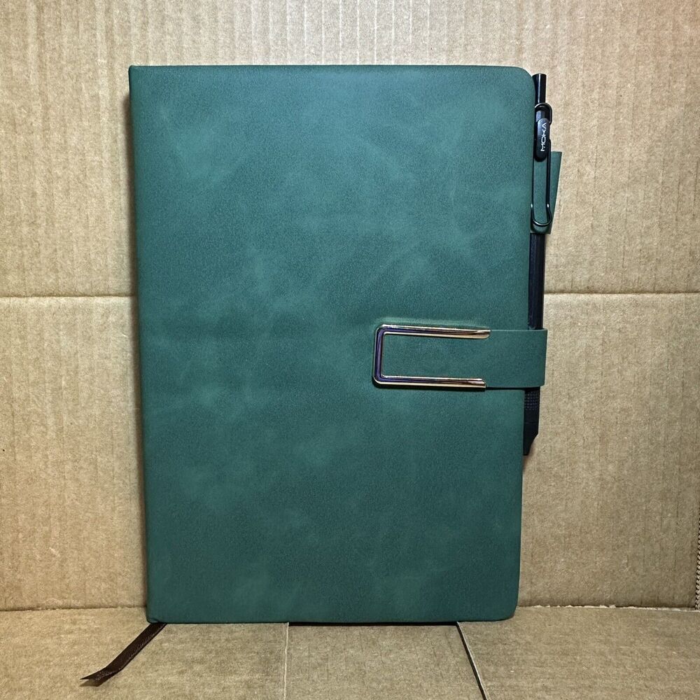 A5 Vintage Leatherbound Notebook W/Bookmark & MOKA Pen Included. (200 Pages)